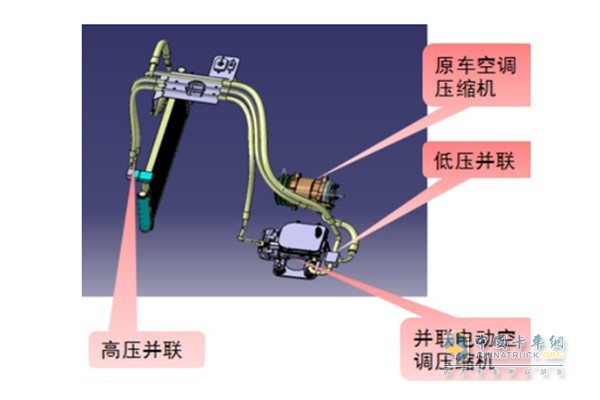 并聯(lián)駐車(chē)空調(diào)示意圖