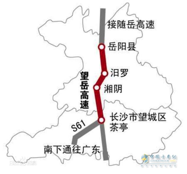 岳望高速路線