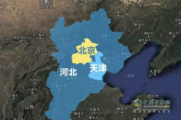 京津冀物流地圖