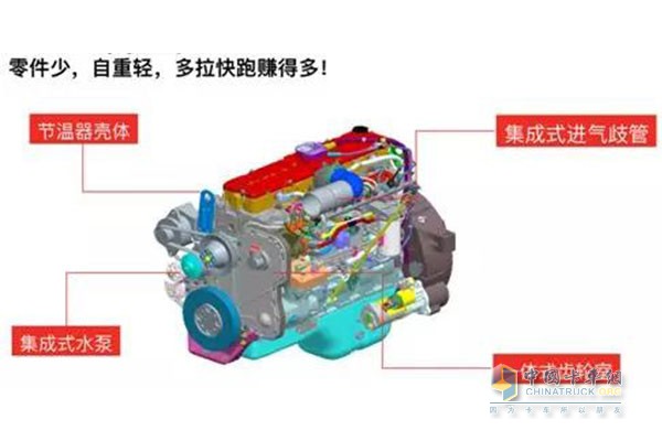 東風(fēng)康明斯ISL9.5發(fā)動機自重輕，多拉快跑賺得多！