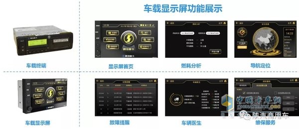 陜汽商用車車載顯示屏功能展示