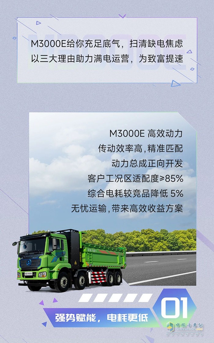 陜汽M3000E電力全開(kāi)，三大理由助你一路暢行！