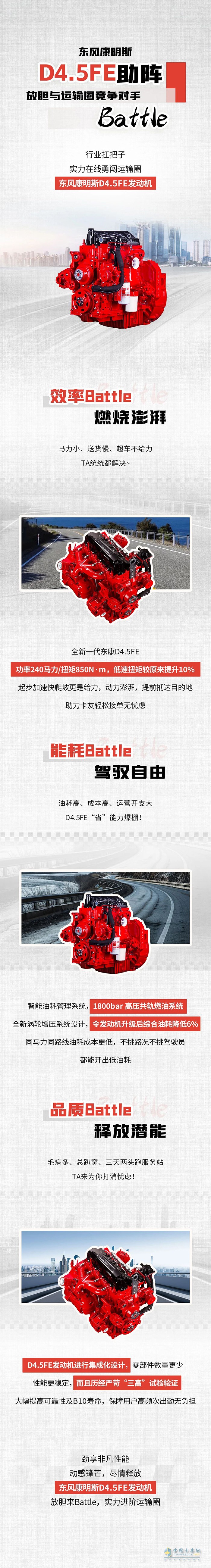 東風(fēng)康明斯D4.5FE助陣 放膽與運(yùn)輸圈競爭對手Battle