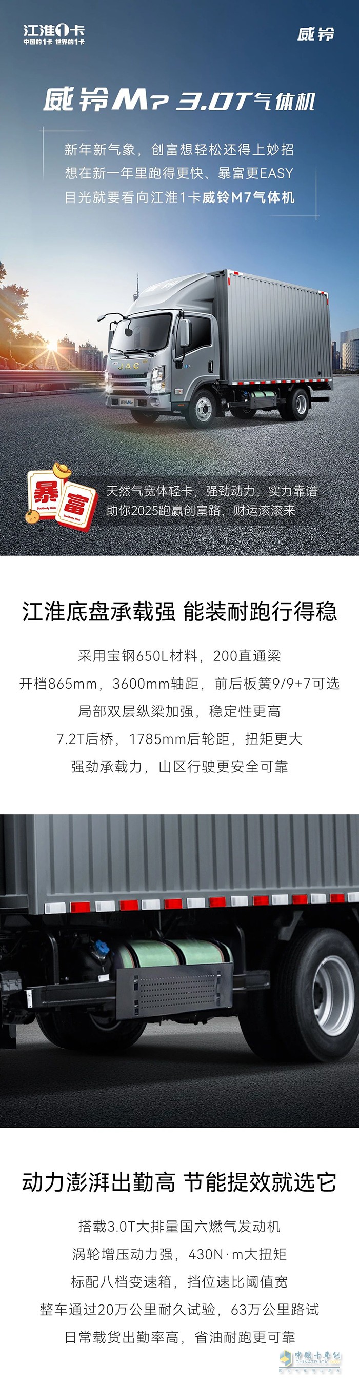 江淮威鈴M7氣體機(jī)能裝耐跑，你的創(chuàng)富夢(mèng)想情車